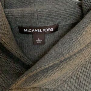 Michael Kors Large Grey Shawl Collar Sweater
